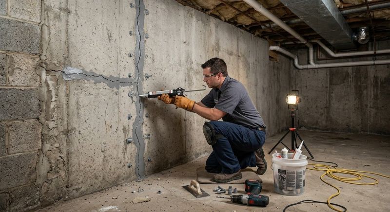 Basement Crack Repair in West Sacramento, CA