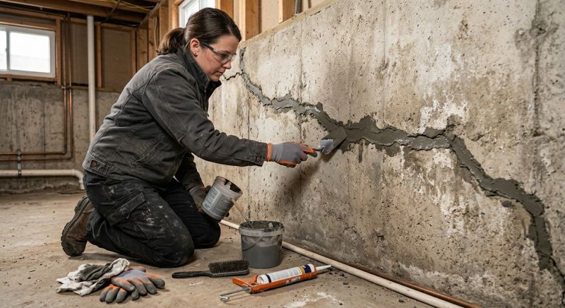 Cracked Basement Floor Repair in West Sacramento, CA
