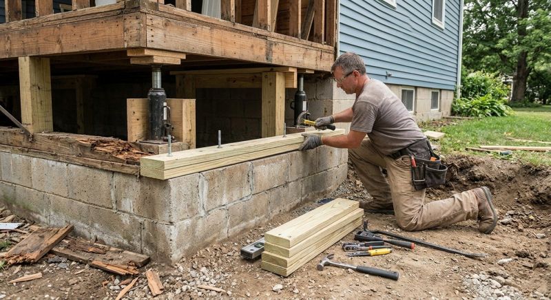 Sinking Foundation Repair in Galt, CA